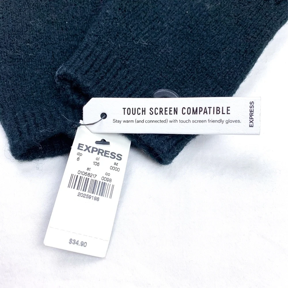 Express Black Touch Screen Compatible Winter Gloves